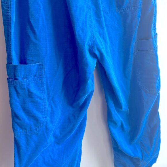 Men’s Carhartt Royal Blue Scrub Pants Textured Cargo Small Short - Picture 8 of 8